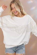 Load image into Gallery viewer, Rhinestone Fringe Pullover Top
