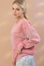 Load image into Gallery viewer, Rhinestone Fringe Pullover Top
