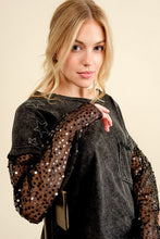 Load image into Gallery viewer, Star Printed Shoulder Sequin Top
