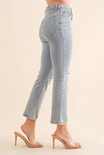 Load image into Gallery viewer, Studded Rhinestone Distressed Denim Jeans
