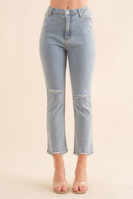 Load image into Gallery viewer, Studded Rhinestone Distressed Denim Jeans
