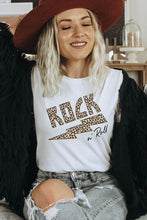 Load image into Gallery viewer, Rock n&#39; Roll Leopard Graphic Tee
