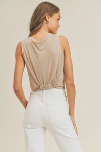 Taupe Sleeveless Top