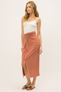 Apricot Midi Skirt