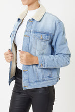 Load image into Gallery viewer, Denim Sherpa Jacket
