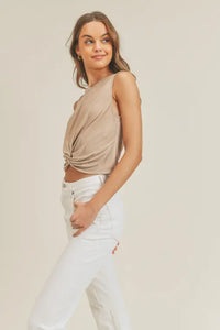 Taupe Sleeveless Top