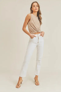 Taupe Sleeveless Top