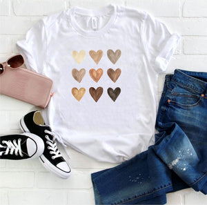 Watercolor Hearts Tee