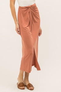 Apricot Midi Skirt