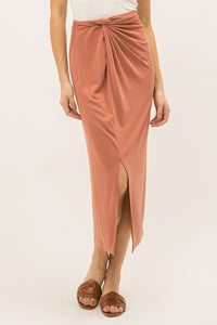 Apricot Midi Skirt