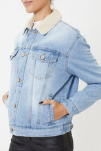 Load image into Gallery viewer, Denim Sherpa Jacket
