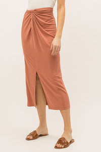 Apricot Midi Skirt