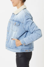 Load image into Gallery viewer, Denim Sherpa Jacket
