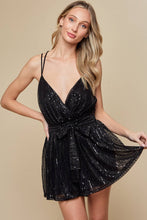 Load image into Gallery viewer, Black Sequins Romper
